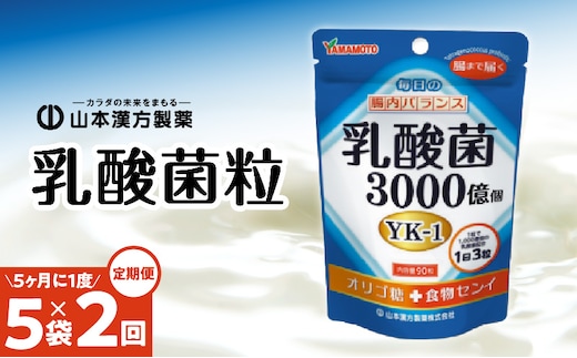 ＜5ヶ月に1度、2回送付＞乳酸菌粒［乳酸菌 乳酸菌タブレット 健康タブレット 乳酸菌定期便 人気定期便］