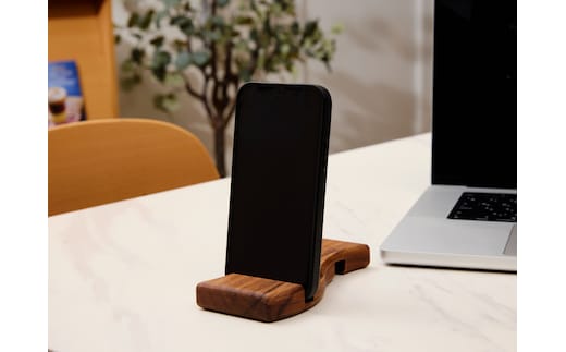 ウェーブ型木製スマホスタンド Wave wood mobile phone stand