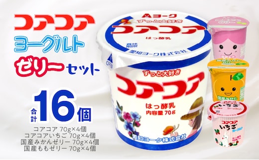 愛知ヨーク コアコアヨーグルト＆国産ゼリーセット 16個入