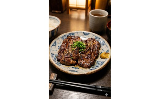 手作り100%カクキュー八丁味噌使用漬込み牛タン・クラフト木樽のセット