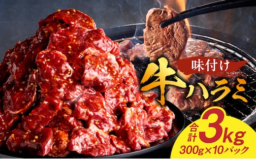 【食肉総合卸 丸正】牛ハラミ味付け 3.0kg
