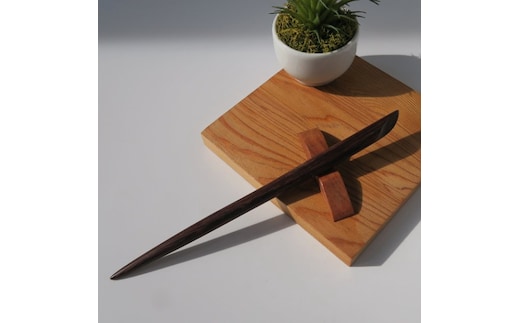 木製かんざし リーフ型 標準サイズ