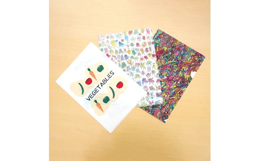 ★福祉施設応援品★ オリジナルクリアファイルセット（３枚入り）