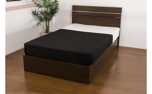 【組立サービス付】309 ダブルサイズ ホテルスタイルベッド 国産ポケットコイルマットレス(108618)付(ダークブラウン)（1540）