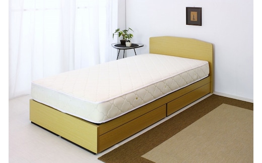 【組立サービス付】AS-620 シングルサイズ 引出付きパネルベッド 国産ポケットコイルマットレス(108618)付（1561）