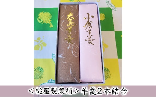＜槌屋製菓舗＞羊羹2本詰合 和菓子 デザート 抹茶 栗入り 蜜漬 北海道 小豆 黒砂糖 上品 紅色 セット 