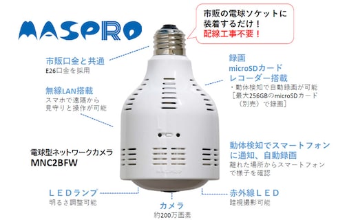 電球型ネットワークカメラ 『テラスアイ』 