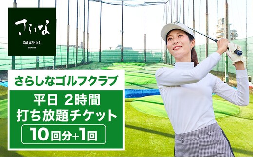 さらしなゴルフクラブ 平日 2時間 打ち放題 チケット 10回分+1回(入場料込) ゴルフ 利用券 打ちっぱなし 練習 スポーツ トレーニング 練習場 送料無料 愛知県 蟹江町