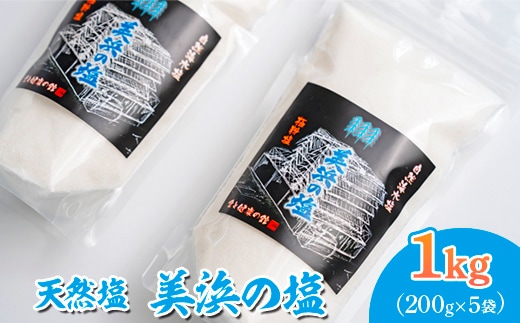 美浜の塩 1kg 200g×5袋 ｜天然塩 塩 食塩 ミネラル しお 天然 調味料 ソルト 海水塩 料理 味付 国産 おにぎり 愛知県 美浜町 食と健康の館 ※北海道・沖縄・離島への配送不可