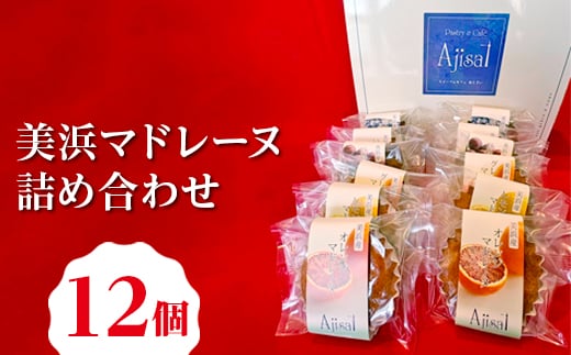 美浜マドレーヌ詰め合わせ 12個 （6種×2個） ｜ マドレーヌ 焼き菓子 洋菓子 おやつ お菓子 おかし スイーツ おすすめ 人気 詰め合わせ セット 贈り物 プレゼント ギフト 愛知県 美浜町