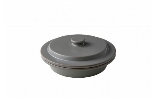 PETARI ShallowPot 24cm Mud Stone（グレー）G.M.P 【 グッドデザイン賞受賞 陶器製 万能調理土鍋 鍋 土鍋 平鍋 浅鍋 電子レンジ可 キッチン雑貨 新生活 ギフト プレゼント 三重県 四日市市】
