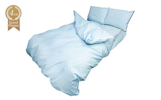 ４日市 Good Sleeps 寝具３点セット（シングル 掛け布団カバー、ボックスシーツ、ピロケース）ブルー