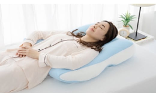 医学博士とじっくり考えたアームレスト抱き枕 Ｍサイズ ブルー色