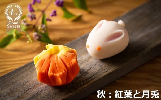 【スイーツ】ずーっと、眺めていたくなりますが、お早目にお召し上がりください。「夢菓子工房ことよ」季節の練り切り菓子 秋篇10個