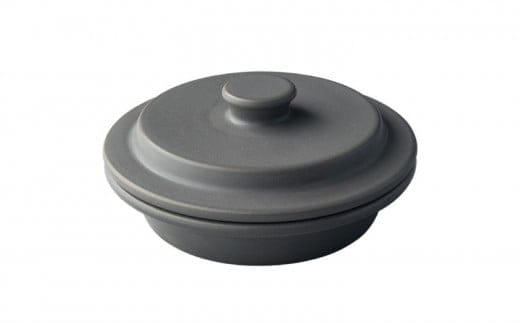 PETARI Shallow Pot 18cm Mud Stone（グレー）G.M.P 【 グッドデザイン賞受賞 陶器製 万能調理土鍋 鍋 土鍋 平鍋 浅鍋 電子レンジ可 キッチン雑貨 新生活 ギフト プレゼント 三重県 四日市市】