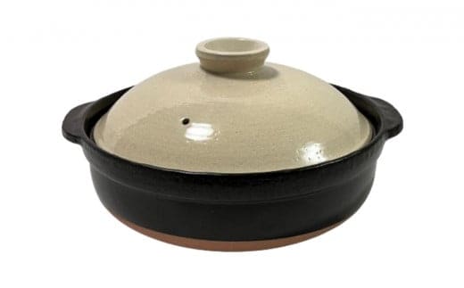 【萬古焼（ばんこやき）】6号 モノトーン土鍋 セラミックコーティング 内山製陶所【土鍋 1人用 セラミック モノトーン 直火用 電子レンジ対応 お手入れ簡単 食洗器対応 三重県 三重 四日市市 四日市 四日市市ふるさと納税 四日市ふるさと納税】