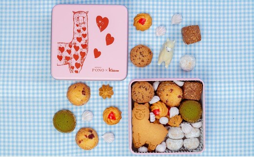 Patisserie PONO アルパカさんのクッキー缶 【パティスリーポノ 動物クッキー アルパカ お菓子 洋菓子 焼き菓子 ギフト 贈り物 手土産 人気 三重県 四日市市 ふるさと納税】