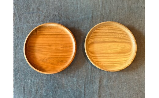 KK-08 山桜と栓の木トレー皿セット 各1枚