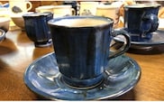 IG-02 「呉須」八面コーヒーカップとソーサー いろは窯
