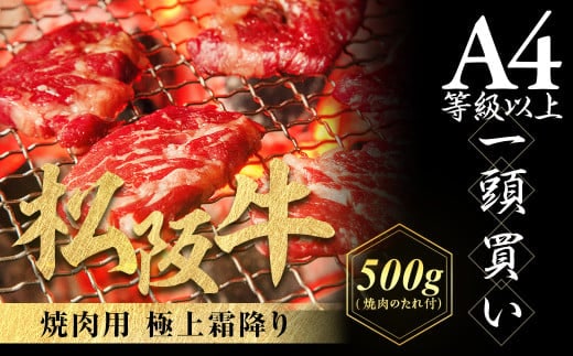 松阪牛 極上霜降り 焼肉用 500g 焼肉のたれ付 極上の柔らかさ 化粧箱入り 柔らかい 松坂牛 松阪肉 高級ブランド牛 イチボ ハネシタ ロース トモサンカク 三角 ミスジ カイノミ 焼き肉 自宅用 贈答品 ギフトA4 A5 特産松阪牛 お歳暮 お中元 牛肉 とろける 和牛 三重県 NTY-10