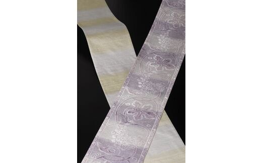 SG-07 御山杉染め 袋帯 花喰鳥葡萄唐草文 「お仕立（帯芯付き）」