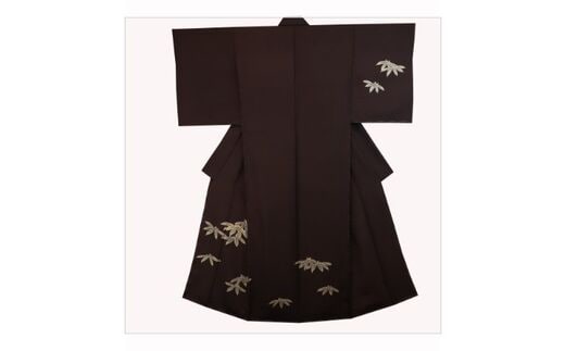 SG-10 御山杉染め 附下げ訪問着 きらら（雲母）摺り 笹紋(別誂え染め、別誂え仕立、胴裏、八掛付)