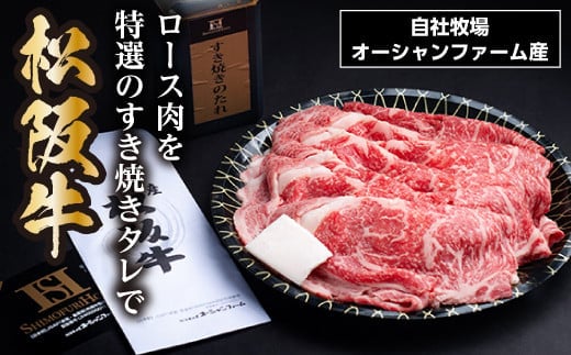松阪牛 すき焼き (ロース)皿盛り(タレ付き)500g/ 冷凍 瀬古食品 JGAP認定 松阪肉 名産 お取り寄せグルメ 牛肉 お肉 肉 和牛 黒毛和牛 国産 国産牛 ブランド牛 ご自宅用 家庭用 ギフト 贈答用 すき焼き用 ロース 産地直送 松阪 牛 三重県 大台町 0075