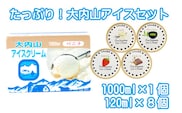 たっぷり！大内山アイスセット / アイスクリーム アイス バニラ 抹茶 グリーンティー イチゴ ストロベリー チョコ チョコレート 大容量【khy041B】