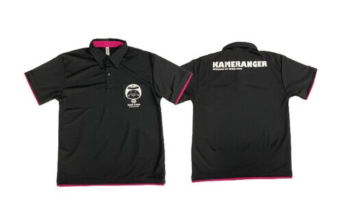 【紀宝町オリジナルデザイン】カメレンジャー ポロシャツ【Sサイズ/ホットピンク】【mrm002-1-1】