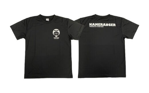【紀宝町オリジナルデザイン】カメレンジャー ドライTシャツ【Sサイズ/ブラック】【mrm003-1-1】