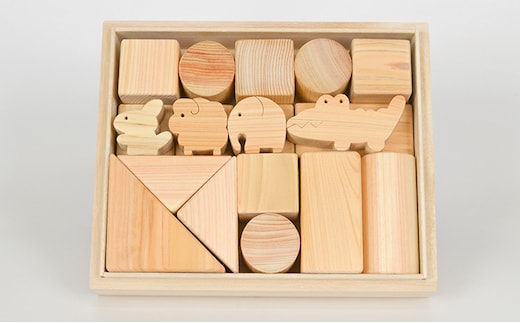国産ひのき積み木セット（S） 雑貨 玩具 おもちゃ ヒノキ 