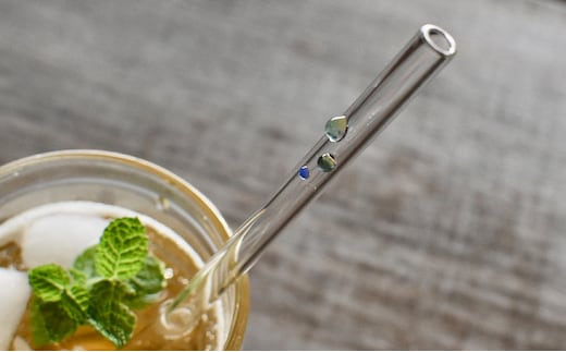 ガラスのストローセット（ストレートタイプ） 雑貨 日用品 ガラス製ストロー 耐熱ガラス 