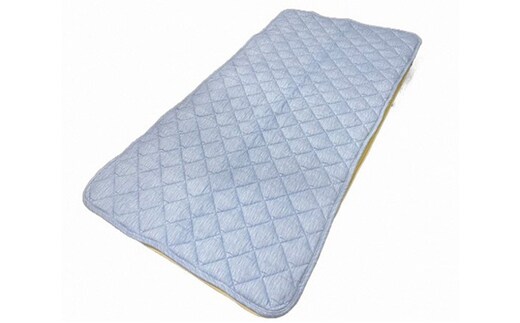 「琵琶湖の敷パット」シングル 近江布団 寝具 伝統技術 敷きパッド グレー