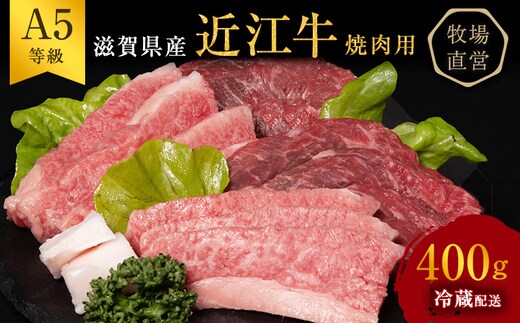 近江牛焼肉 約400g A5 雌牛 モモ・カタ・ウデ・バラ系等 西川畜産 牛肉 黒毛和牛 焼き肉 焼肉用 バーベキュー 肉 お肉 牛 和牛 ブランド牛