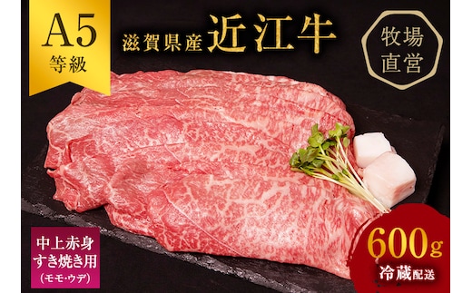 近江牛 すき焼き 中上赤身 約600g A5 雌牛 西川畜産 牛肉 黒毛和牛