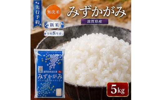 【令和8年産】 先行予約 新米 BG無洗米 みずかがみ 5kg 米 無洗 無洗米 こめ コメ お米 ご飯 ミズカガミ 5キロ 令和8年 令和8年度産 令和八年 令和八年産 滋賀県 豊郷 豊郷町