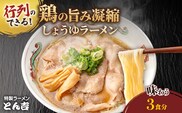 京都福知山 特製ラーメンとん吉のしょうゆラーメン (3食分)【fc-DD010】【京都福知山 特製ラーメンとん吉】