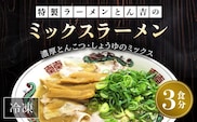 京都福知山　特製ラーメンとん吉のミックスラーメン（冷凍・3食分） ふるさと納税 ラーメン とんこつしょうゆ 豚骨醤油 冷凍ラーメン ラーメンセット 京都府 福知山市