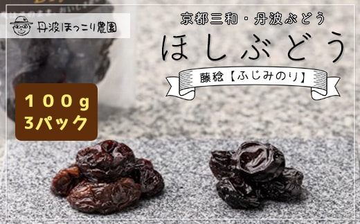 京都三和・丹波ぶどう＜藤稔>ほしぶどう（ドライ） 100g 3パック ふるさと納税 ドライフルーツ ほしぶどう 干しブドウ レーズン ドライレーズン 三和ぶどう ふじみのり 藤稔 100g 3パック 手作り 三和町 特産 丹波 京都府 福知山市 FCCO010