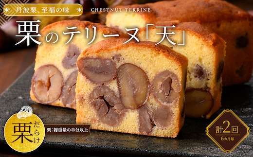 ＜定期便・計2回＞栗のテリーヌ「天」 (1本×2回/6ヶ月に1回)【fc-ZX012】【足立音衛門】