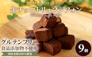 米粉の生チョコトリュフシフォン9個セット (80g×9)【fc-AA002】【ニコリナ】