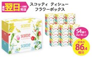 スコッティ ティシュー フラワーボックス 250組 (3箱×18パック・計54箱)【fc-AS002-B】【日本製紙クレシア株式会社】