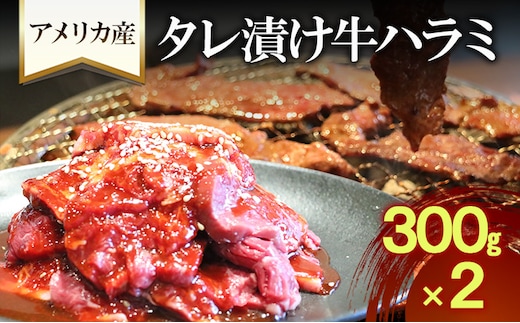 アメリカ産タレ漬け牛ハラミ 300g×２| 牛肉 焼肉 焼き肉 アウトドア BBQ