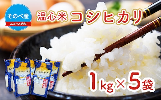 米 コシヒカリ 1kg ×5袋 そのべ産 温心米 2025年度産 お米 5kg 単一原料米 こしひかり 丹波 精米 白米 こめ コメ 京都 