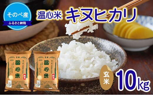キヌヒカリ10kg 玄米×1 10kg袋 令和7年度産 そのべ産 温心米 お米 10kg 単一原料米 きぬひかり 丹波 精米 玄米 こめ コメ 京都