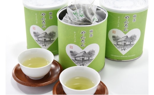 煎茶ティーバッグ やんたん 25P×3缶〈煎茶 緑茶 お茶 茶 ティバッグ ティーパック 加工食品〉 