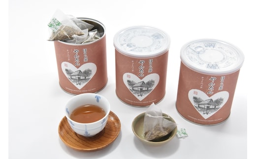 ほうじ茶ティーバッグ やんたん 25P×3缶〈ほうじ茶 焙じ お茶 茶 ティバッグ ティーパック 加工食品〉 飲料類 