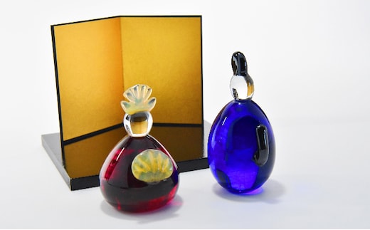 お内裏様とお雛様 -宝飾-〈ガラス プレゼント ひな祭り 雛人形 ひなまつり ひな人形 女の子 桃の節句 孫 かわいい インテリア 置物 玄関 コンパクト 工芸品〉 