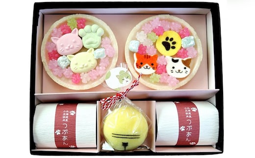 〈京の老舗〉かわいい和スイーツ「ねこもにゃか」10箱セット〈スイーツ 和菓子 生菓子 最中 もなか 粒あん ゼリー 金平糖 こんぺいとう 和三盆糖 ねこ 猫 ギフト 贈り物 飲料 加工食品〉 お菓子 