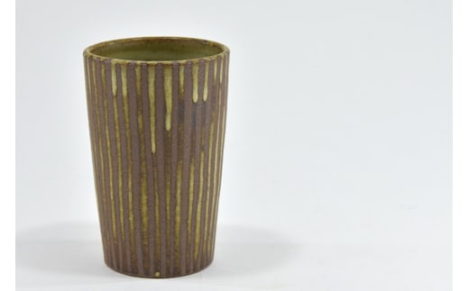 京焼「遙白釉・木賊紋ビアグラス」【ピスタチオグリーン】1個〈ビアグラス グラス 京焼 手作り 工芸品 食器 陶器 遙白釉 木賊紋〉 